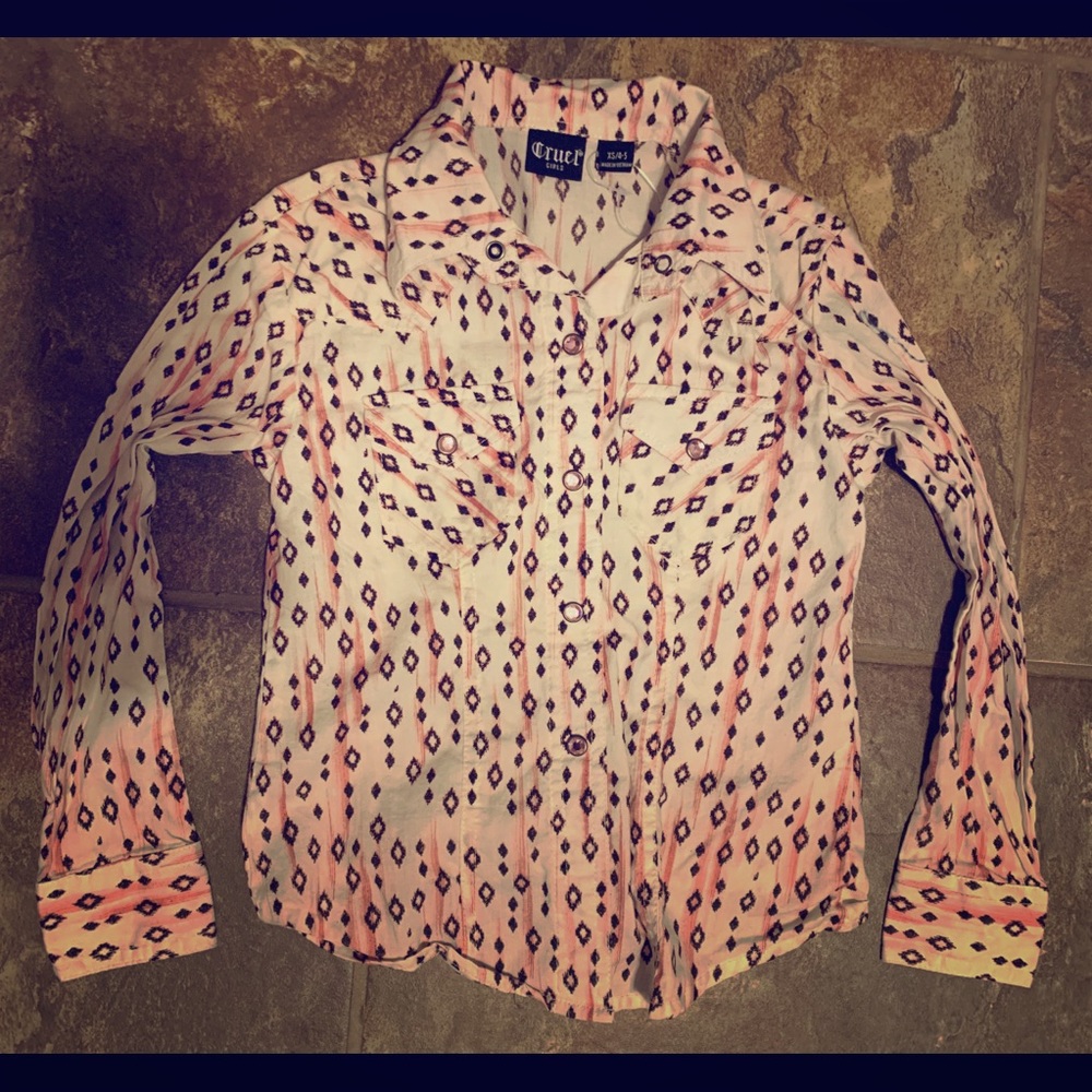 Girls Western Button Down , XS , 4/5 , Cruel Girl